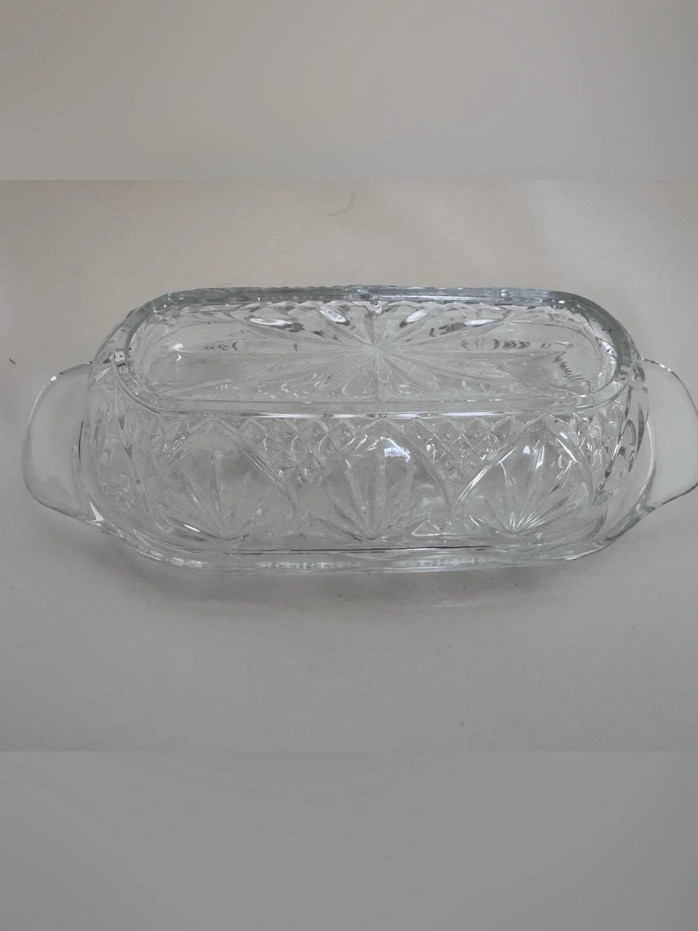 Cristal D'Arques Butter Dish Cottagecore Grandmillennial French Country Glass